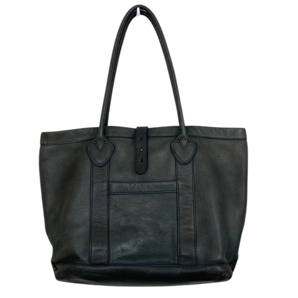 L. L. Bean Handbags - LL Bean Signature Heritage Navy Blue Leather Tote Bag